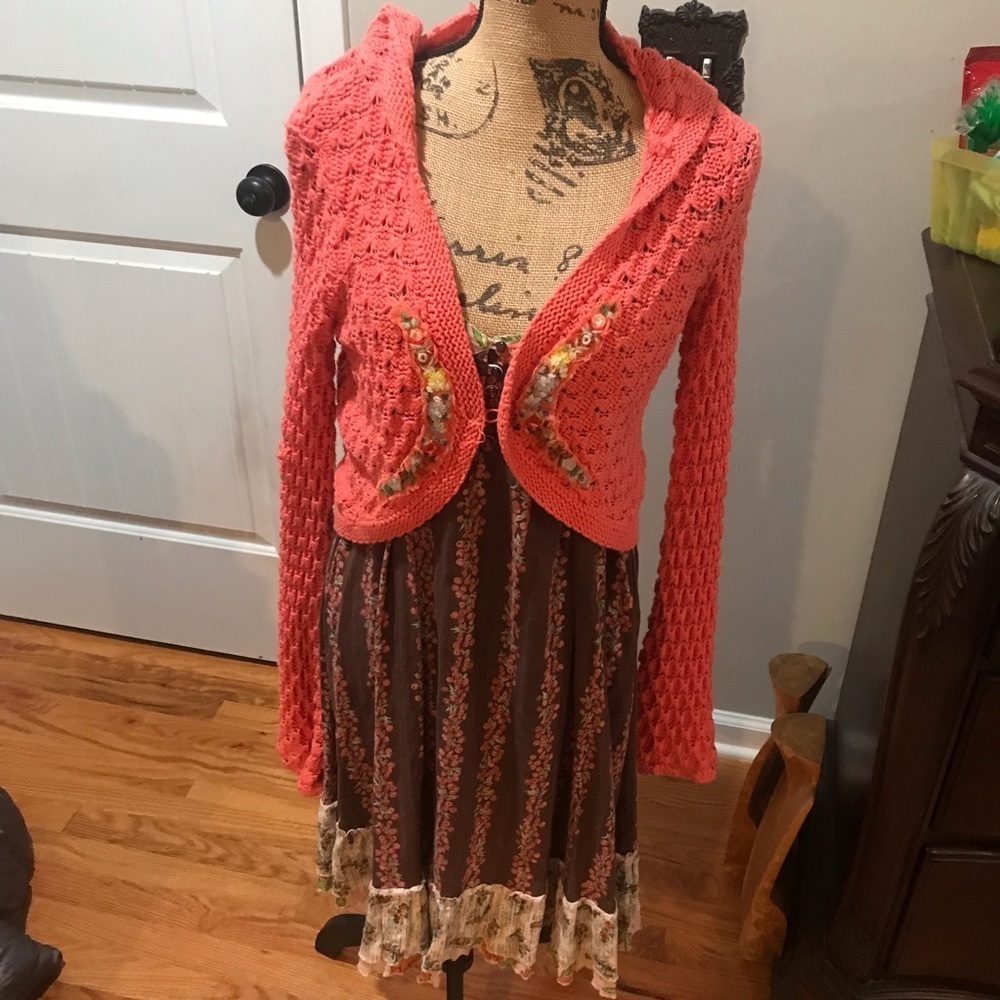 🌸RARE/VINTAGE FREE PEOPLE Boho Dress & Sweater